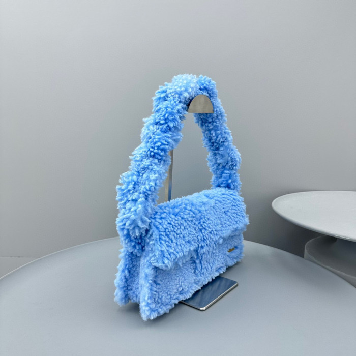 Jacquemus Single Color Lamb Wool Shoulder Bag #nigo3413