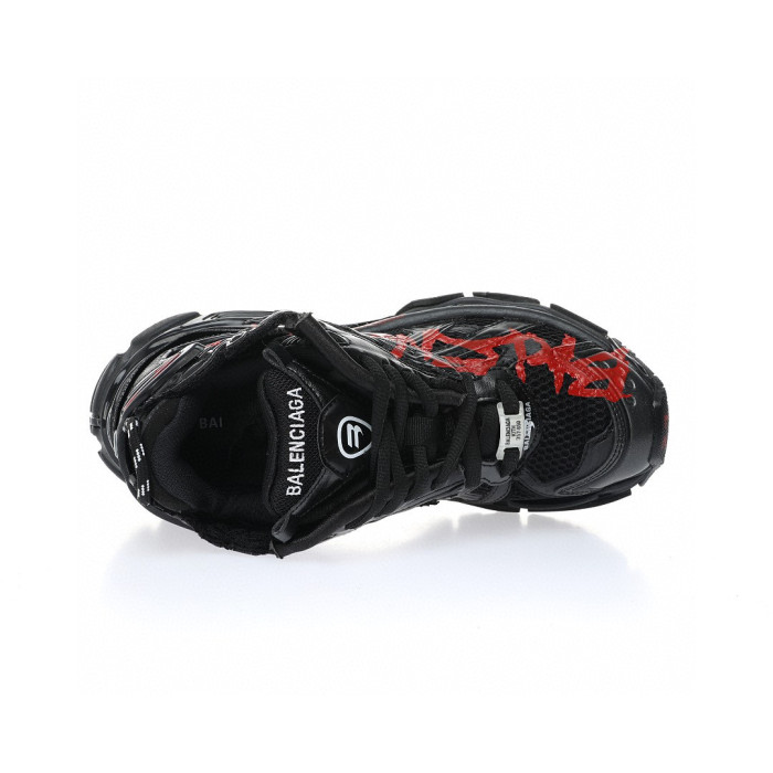 Balenciaga Runner GRAFFITI Thick Soled Letter Lace Up Dad Sneaker Shoes #nigo21732