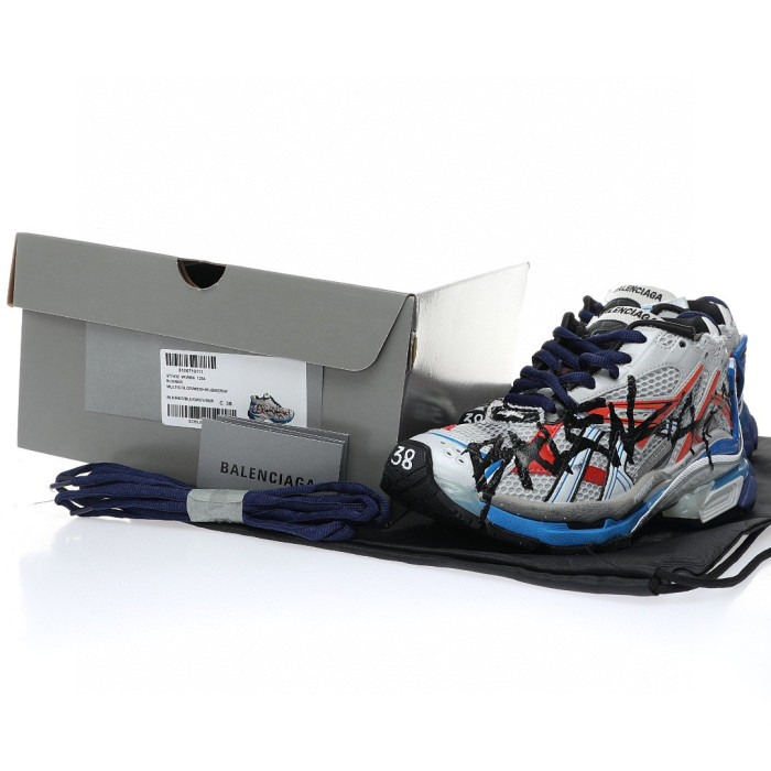 Balenciaga Runner GRAFFITI Thick Soled Letter Lace Up Dad Sneaker Shoes #nigo21732