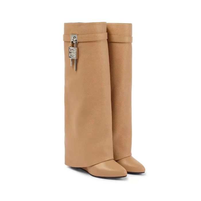Givenchy Women's Lock Buckle Leather Long Boots Shoes #nigo51926