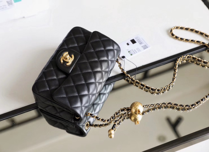 Chanel Flap Bag Small Golden Ball, Single Shoulder Messenger Bag Multicolor Double Size Leather Bags #nigo55243