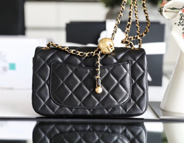 Chanel Flap Bag Small Golden Ball, Single Shoulder Messenger Bag Multicolor Double Size Leather Bags #nigo55243