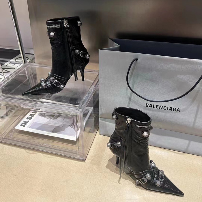 Balenciaga Women's High Heels In Motorcycle Booties Shoes #nigo51743