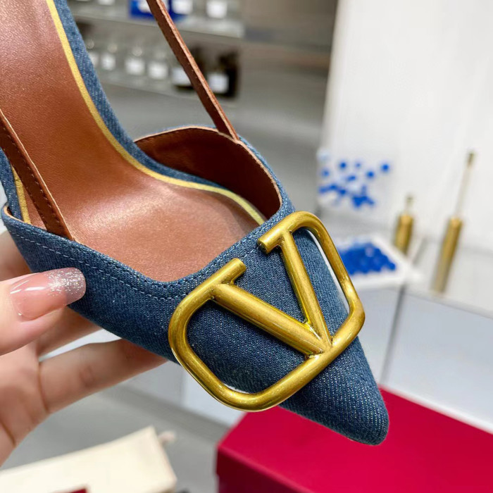Valentino Women's Denim High Heels Shoes #nigo52228