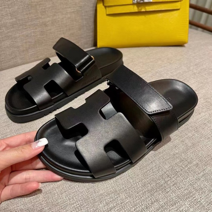 Hermes Women's Leather Sandals Slippers Flats Shoes #nigo51633