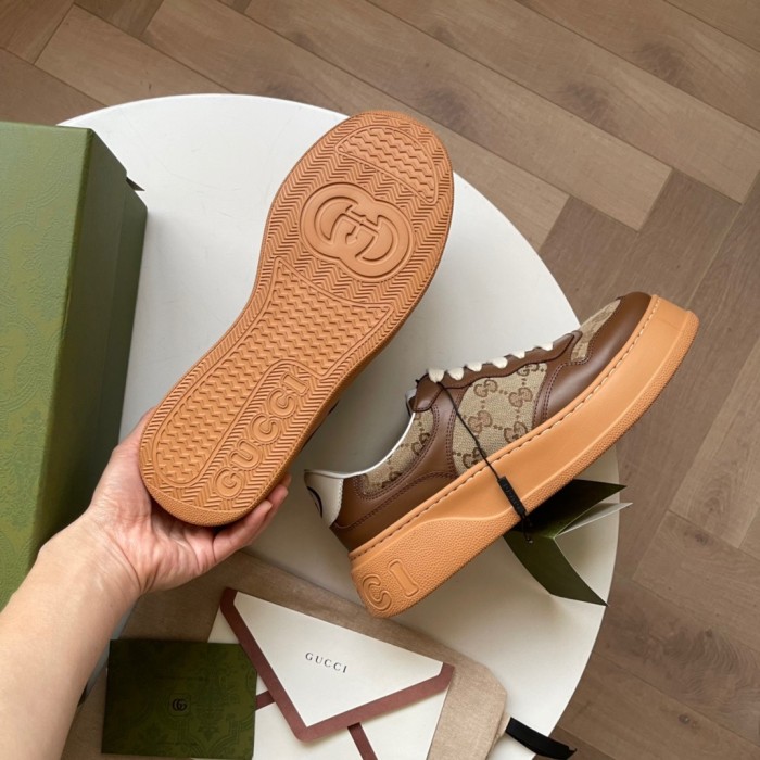 GUCCI Retro Webbing Printed Platform Flat Sneakers Shoes #nigo59189