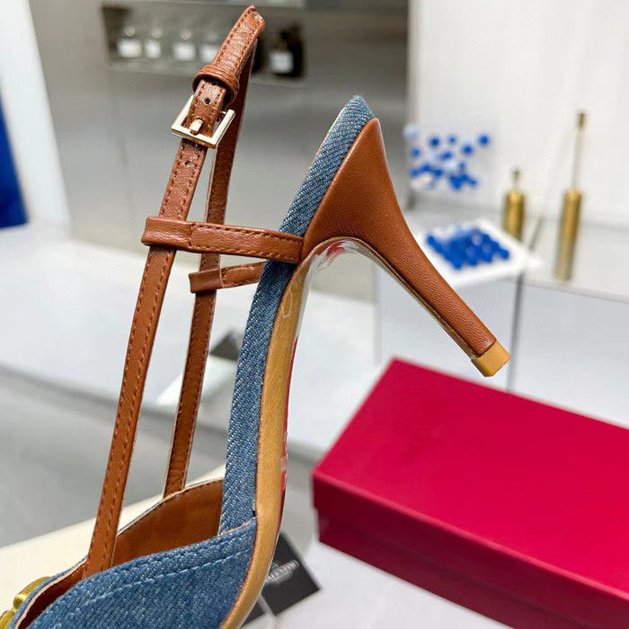Valentino Women's Denim High Heels Shoes #nigo52228