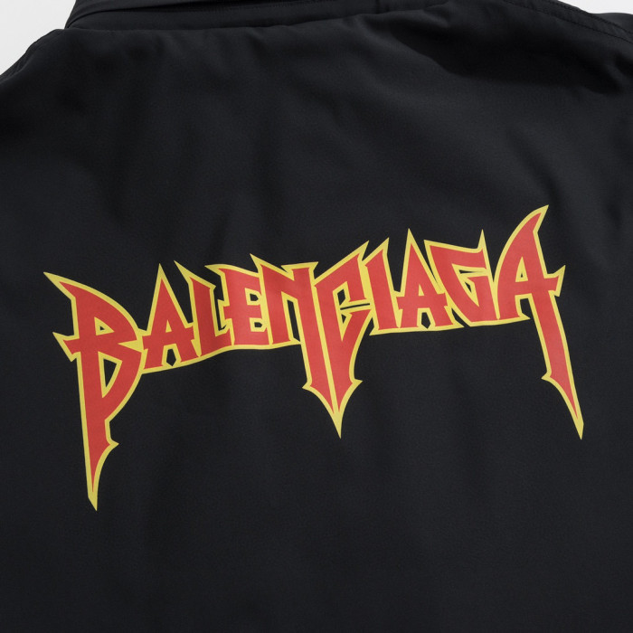 Balenciaga Black Lightweight Nylon Short Windbreaker Jacket #nigo3425