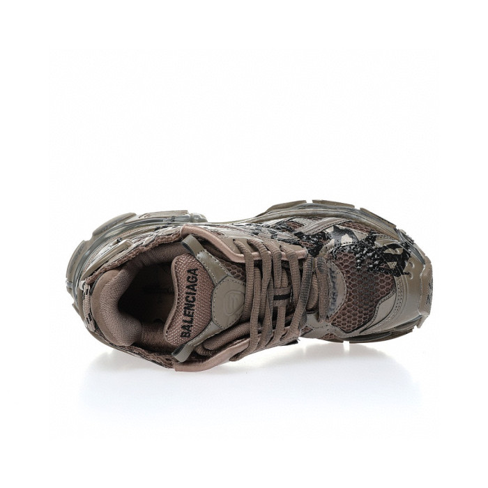 Balenciaga Runner GRAFFITI Thick Soled Letter Lace Up Dad Sneaker Shoes #nigo21732