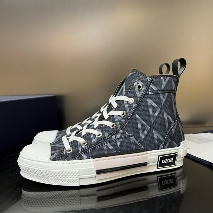 Dior Plaid High Top Canvas Shoes Sneakers  #nigo8429