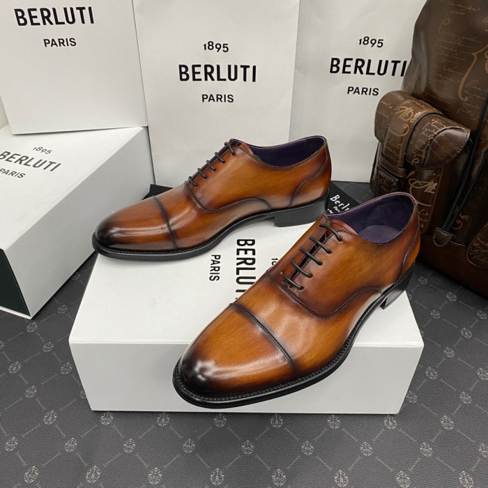 Berluti Hand Polished Leather Oxford Shoes #nigo2451