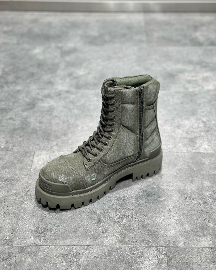 Balenciaga Men's  Women's Autumn And Winter Leather Worn Martin Boots Military Boots Shoes #nigo1439