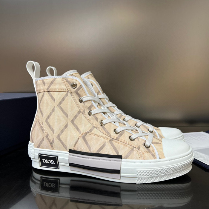 Dior Plaid High Top Canvas Shoes Sneakers  #nigo8429