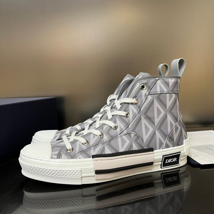Dior Plaid High Top Canvas Shoes Sneakers  #nigo8429