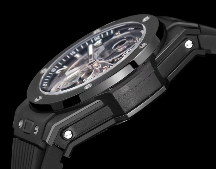 Tourbillon ring mouth piano black ceramic mechanical watch accessories jewelry #nigo82293