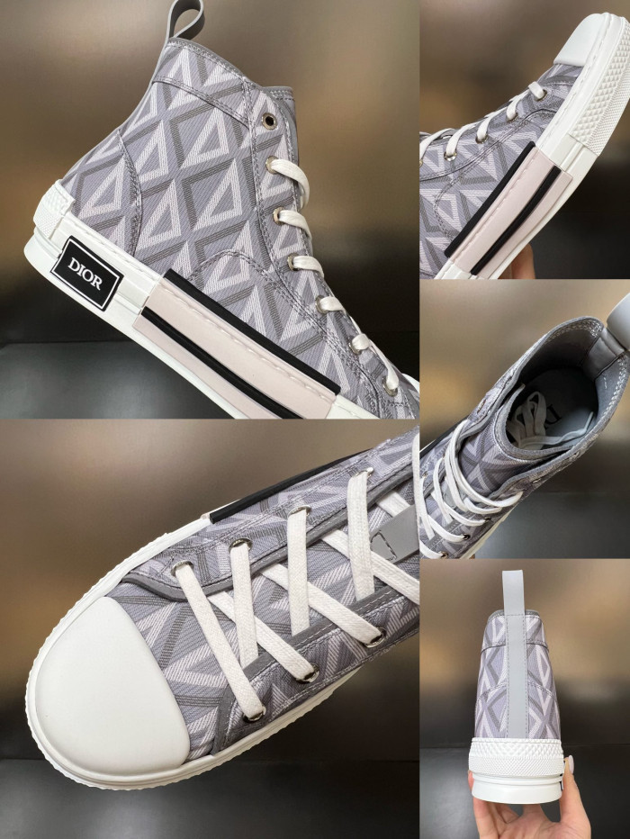 Dior Plaid High Top Canvas Shoes Sneakers  #nigo8429