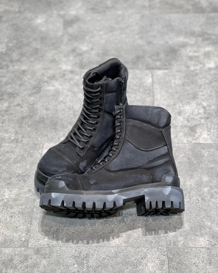 Balenciaga Men's  Women's Autumn And Winter Leather Worn Martin Boots Military Boots Shoes #nigo1439