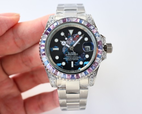 Rolex Color Diamond Fine Steel Men's Watch Accessories Jewelry #nigo82434