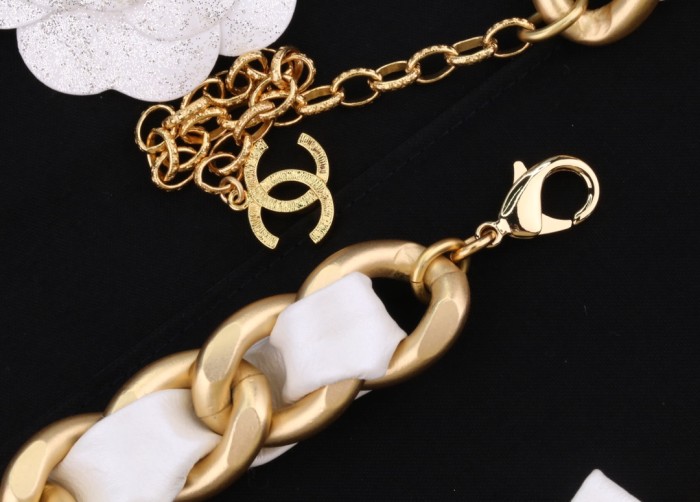 Chanel bow knot 2-layer thick chain pearl waist chain accessories jewelry #nigo82414