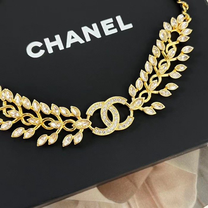 Chanel Full Diamond Ear Necklace Brass Accessories Jewelry #nigo82375