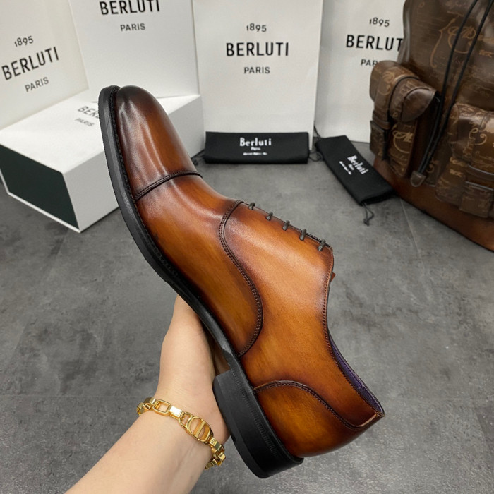 Berluti Hand Polished Leather Oxford Shoes #nigo2451