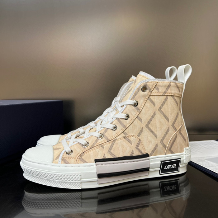 Dior Plaid High Top Canvas Shoes Sneakers  #nigo8429