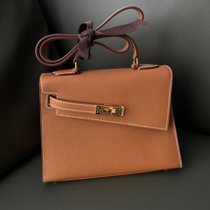 Hermes Kelly 20 Disorde Reversible Irregular Cowhide Tote Bag Ngvp #nigo5245