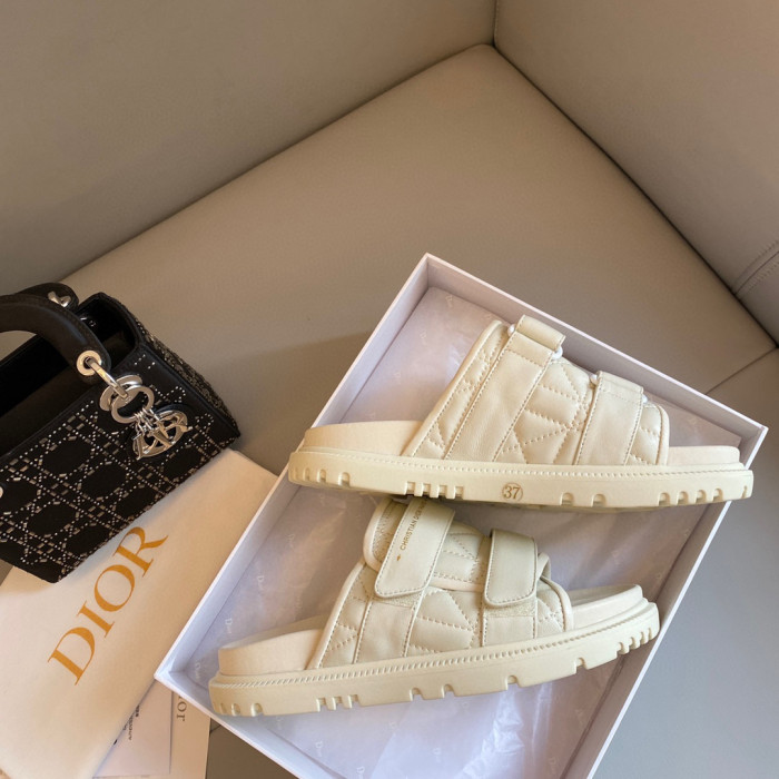 Dior Quilted Leather Sandals Slippers Shoes #nigo4761