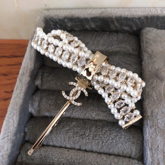 Chanel Simple Hairpin Pearl White Matching Accessories Jewelry #nigo82463