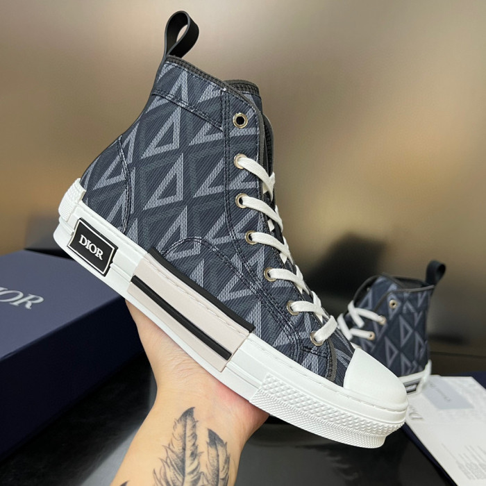 Dior Plaid High Top Canvas Shoes Sneakers  #nigo8429