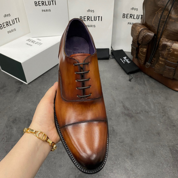 Berluti Hand Polished Leather Oxford Shoes #nigo2451