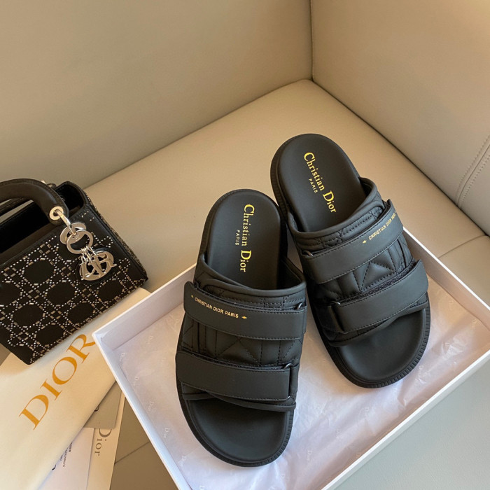 Dior Quilted Leather Sandals Slippers Shoes #nigo4761