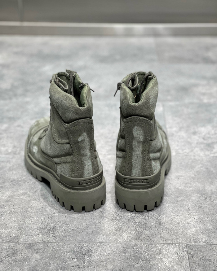 Balenciaga Men's  Women's Autumn And Winter Leather Worn Martin Boots Military Boots Shoes #nigo1439