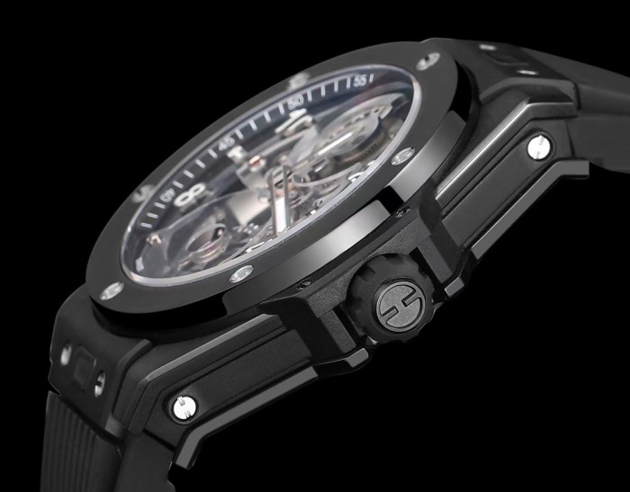 Tourbillon ring mouth piano black ceramic mechanical watch accessories jewelry #nigo82293