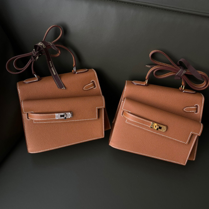 Hermes Kelly 20 Disorde Reversible Irregular Cowhide Tote Bag Ngvp #nigo5245