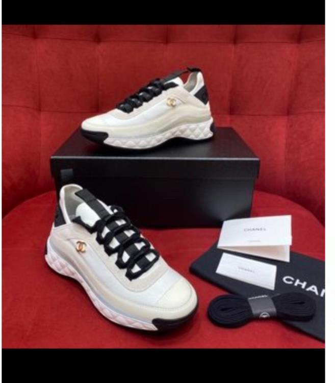 CHANEL Textured Air Cushion Sole Sports Shoes Sneakers #nigo51877