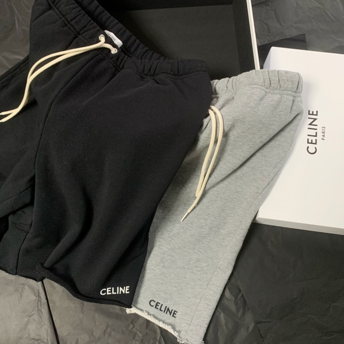 Celine Black Logo Shorts Pants #nigo4219