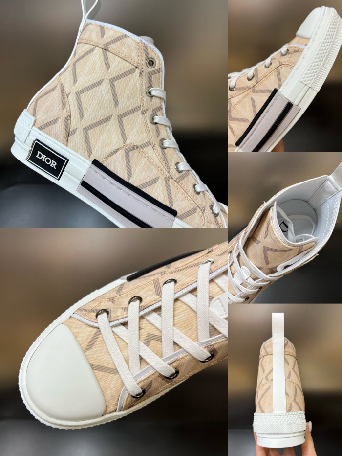Dior Plaid High Top Canvas Shoes Sneakers  #nigo8429