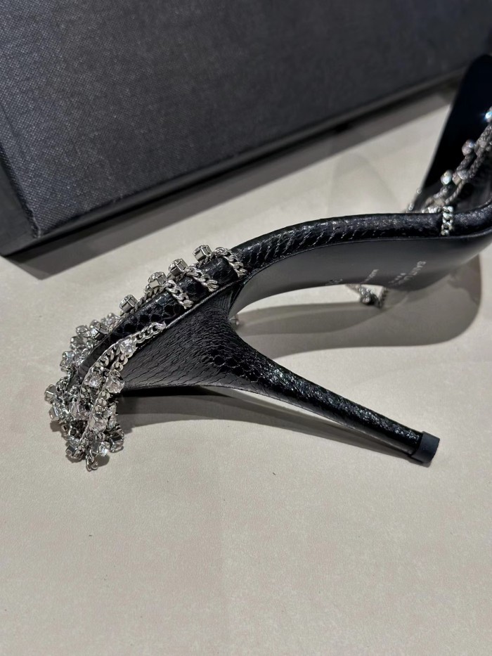 SAINT LAURENT Summer Women's Chain High Heel Sandals #nigo56273