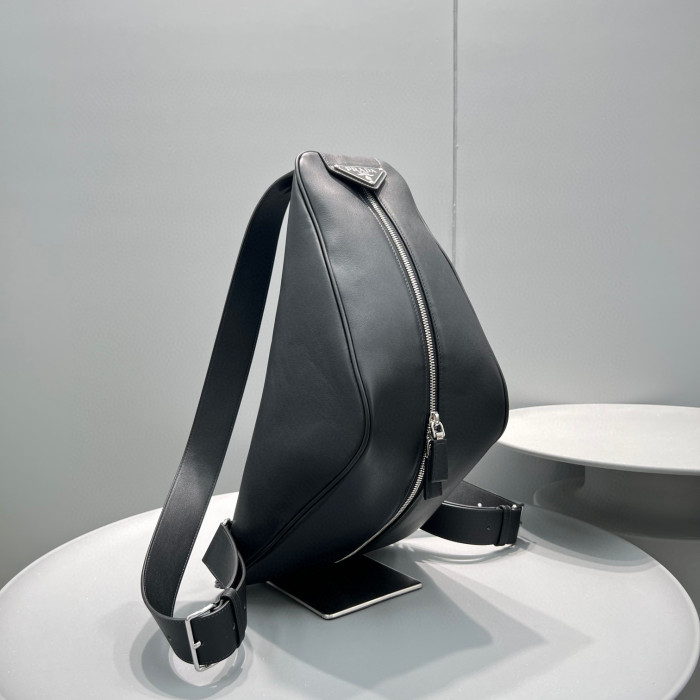 Prada Double Shoulder Triangle Zip Backpack #nigo4688