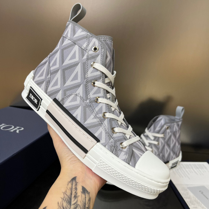 Dior Plaid High Top Canvas Shoes Sneakers  #nigo8429