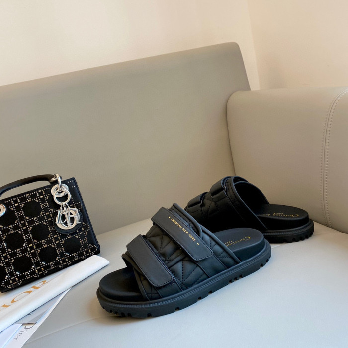 Dior Quilted Leather Sandals Slippers Shoes #nigo4761