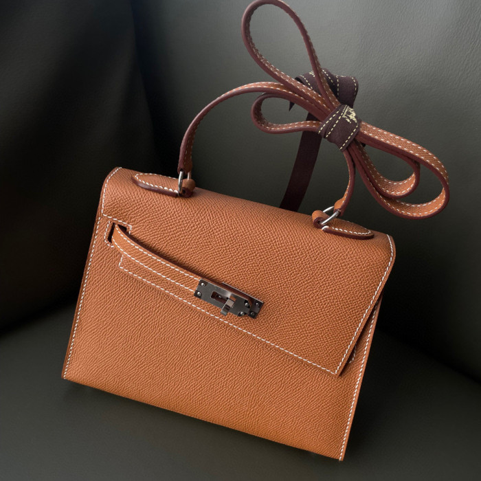 Hermes Kelly 20 Disorde Reversible Irregular Cowhide Tote Bag Ngvp #nigo5245