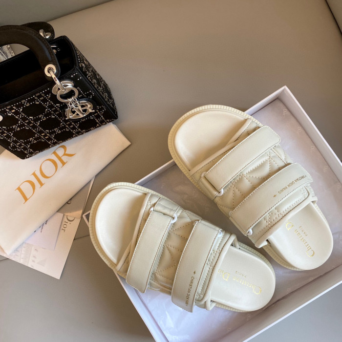 Dior Quilted Leather Sandals Slippers Shoes #nigo4761