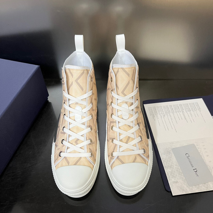 Dior Plaid High Top Canvas Shoes Sneakers  #nigo8429