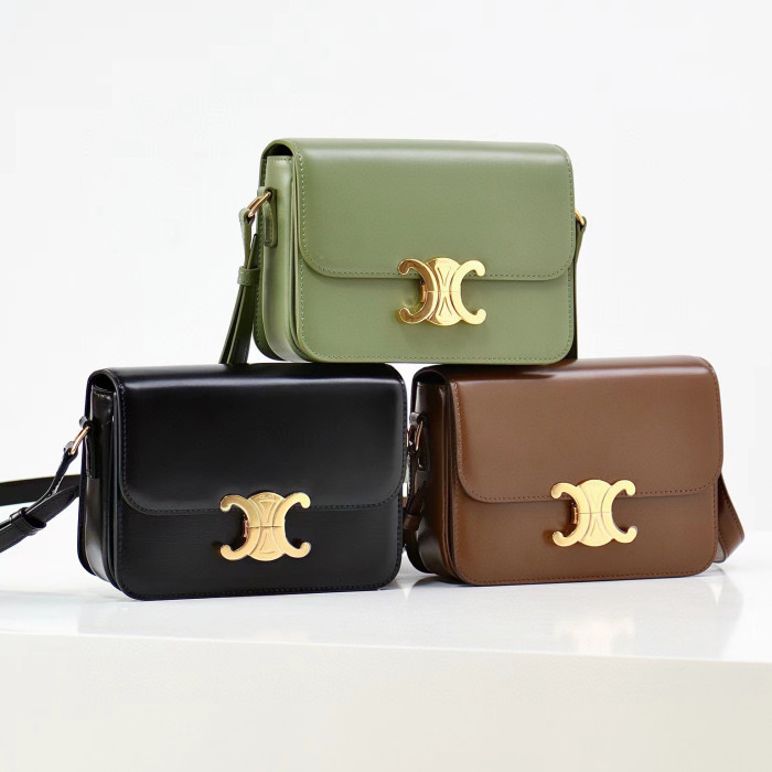 Celine Square Women's Single Leather Tofu Bag #nigo52499