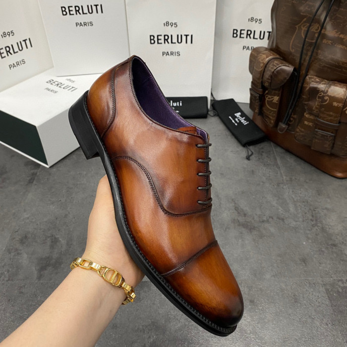 Berluti Hand Polished Leather Oxford Shoes #nigo2451