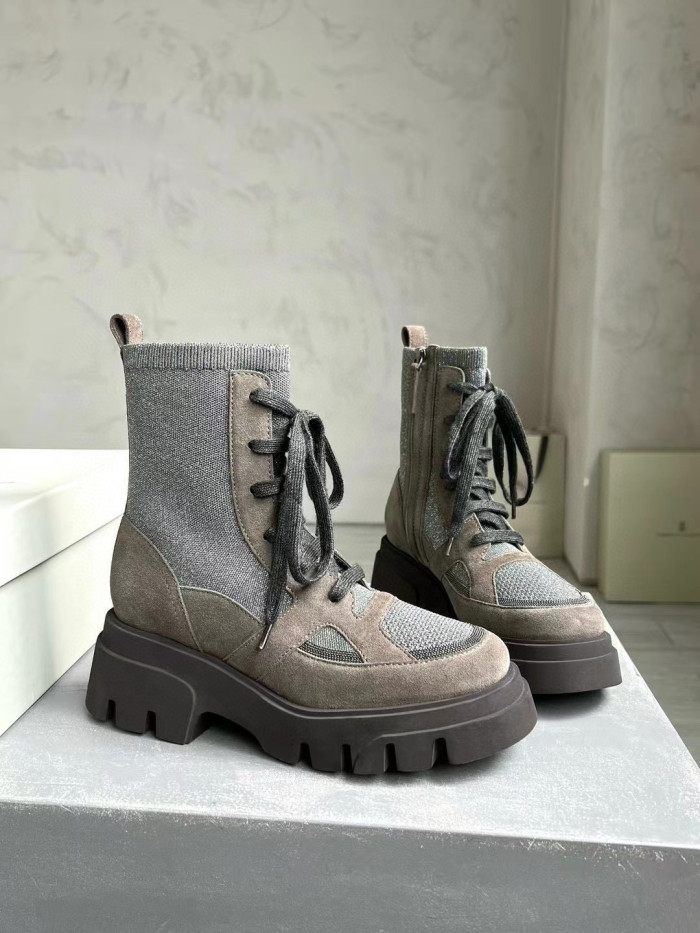 Brunello Cucinelli Women's Short Boots Shoes Ngvp #nigo6259