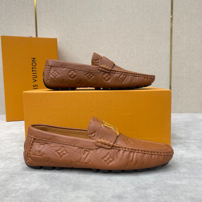 Louis Vuitton NIGO Leather Dark Grain Logo Muller Shoes #nigo94279