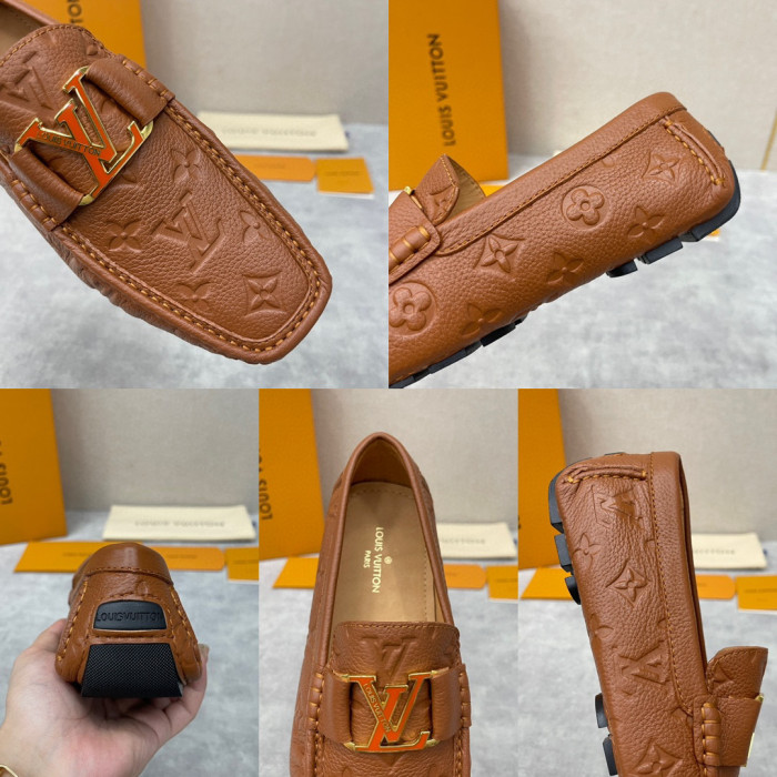 Louis Vuitton NIGO Leather Dark Grain Logo Muller Shoes #nigo94279